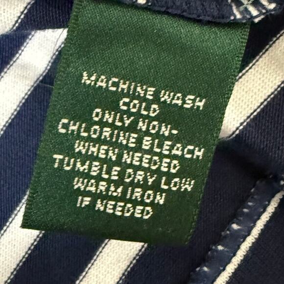 Lauren Ralph Lauren NWT Navy White Striped Cotton Blazer Women’s XL - Picture 8 of 13